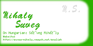 mihaly suveg business card